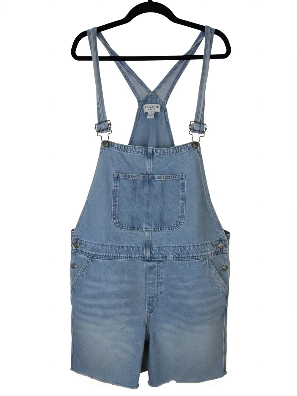 Arizona Jean Company Light Blue Denim Short Overalls